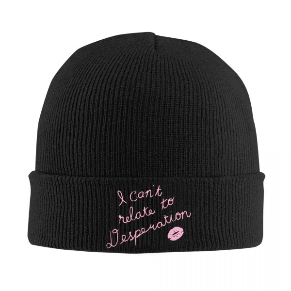 Sabrina Carpenter Knitted Beanie - I Can't Relate To Desperation, Unisex Winter Hat