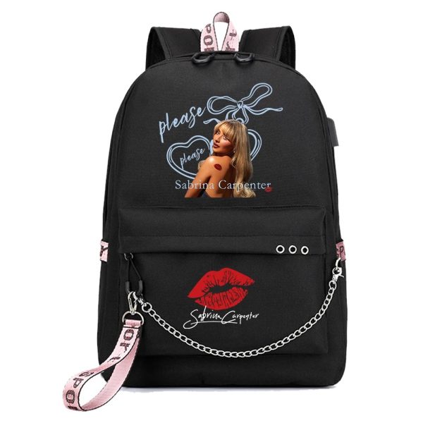 Sabrina Carpenter Please Please Please backpack, women's fashion shoulder bag for fans.