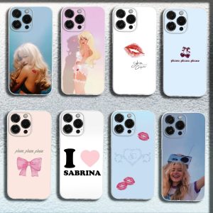 Singer Sabrina Carpenter iPhone Case – Clear Soft Cover for iPhone 16, 15, 14, 13, 12, 11, Plus, Pro, Max, Mini