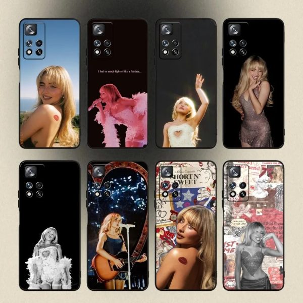 Sabrina Carpenter Short n Sweet Phone Case – Soft Black Cover for Samsung Galaxy A20, A21s, A22, A31, A32, A52, A53, A72, A73, A80, A91