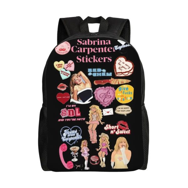 Custom Sabrina Carpenter Backpack – Stylish Laptop Bookbag for School, College & Travel (16.1" x 4.5" x 11.8")