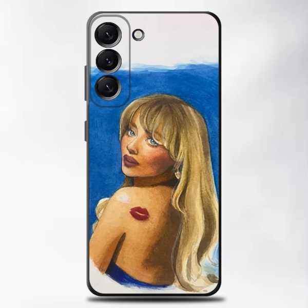 Soft Black Sabrina Carpenter Fan Phone Case for Samsung Galaxy A13, A21s, A22, A31, A52, A71, A80, A91