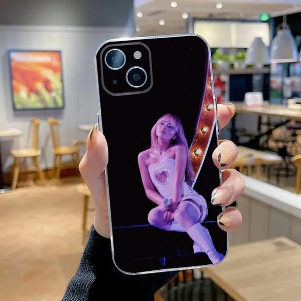 Sabrina Carpenter Clear Silicone Phone Case for iPhone 16-11, Soft and Flexible