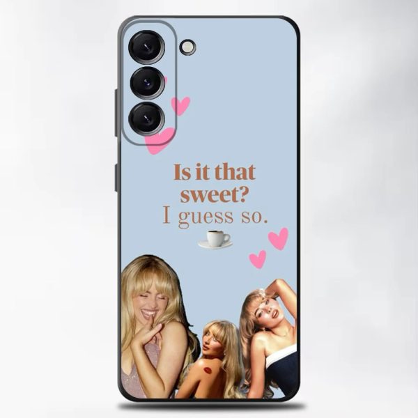 Soft Black Sabrina Carpenter Fan Phone Case for Samsung Galaxy A13, A21s, A22, A31, A52, A71, A80, A91