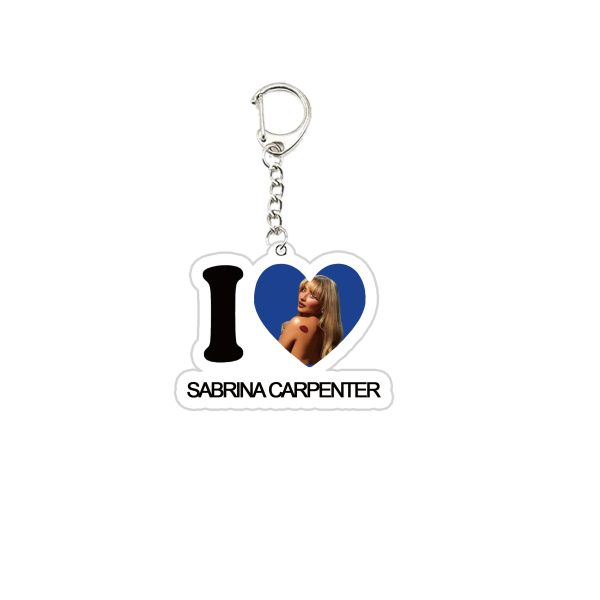Sabrina Carpenter keychain – acrylic key ring for fans, funny pendant, accessories bag charm, music lover jewelry