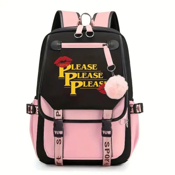 Sabrina Carpenter Please Please Please Backpack for Kids and Teen Boys – Hip Hop Style Book Bag, School Mochila