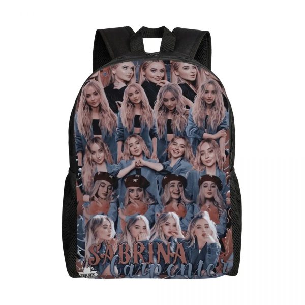 Custom Sabrina Carpenter Backpack – Stylish Laptop Bookbag for School, College & Travel (16.1" x 4.5" x 11.8")