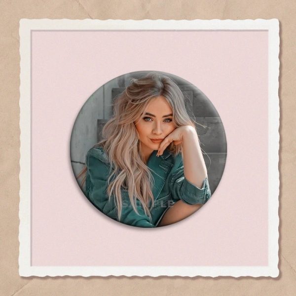 Sabrina Carpenter character pins tinplate badge, perfect for fans, clothes, bags, hats, and DIY decoration