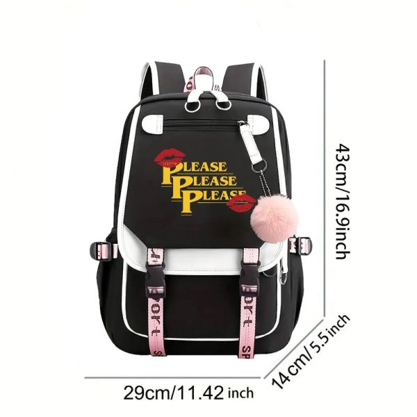 Sabrina Carpenter Please Please Please Backpack for Kids and Teen Boys – Hip Hop Style Book Bag, School Mochila