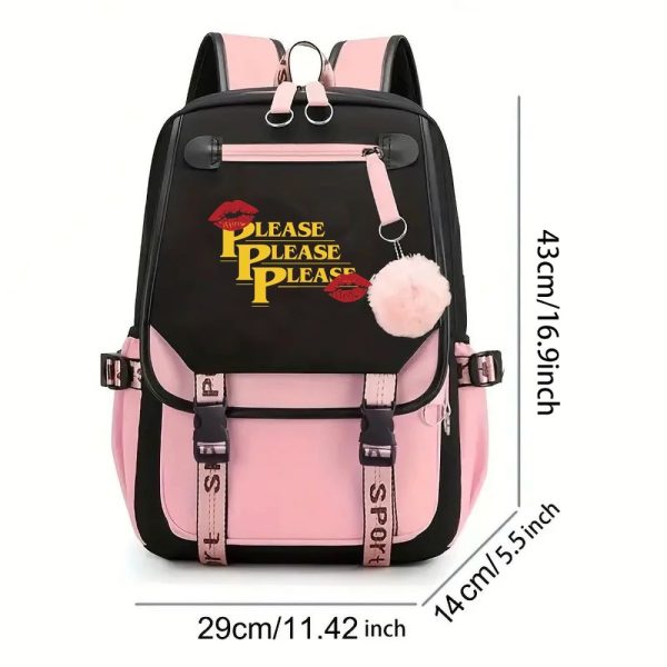 Sabrina Carpenter Please Please Please Backpack for Kids and Teen Boys – Hip Hop Style Book Bag, School Mochila