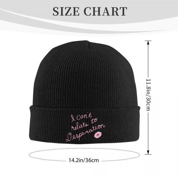 Sabrina Carpenter Knitted Beanie - I Can't Relate To Desperation, Unisex Winter Hat