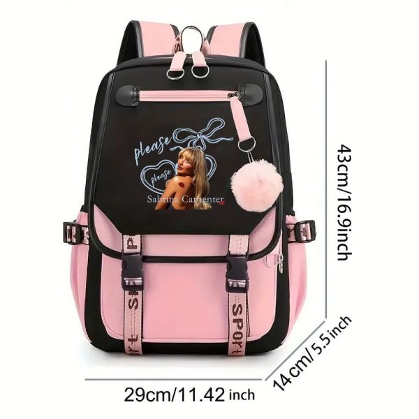 Sabrina Carpenter Short n' Sweet Tour Backpack for Teens – Stylish Laptop Bag