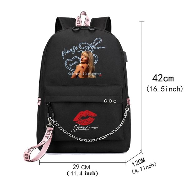 Sabrina Carpenter Please Please Please backpack, women's fashion shoulder bag for fans.