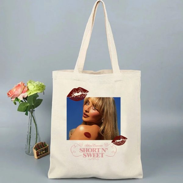 Sabrina Carpenter Short N' Sweet Tour Shoulder Bag – Reusable, Folding, Eco-Friendly Tote