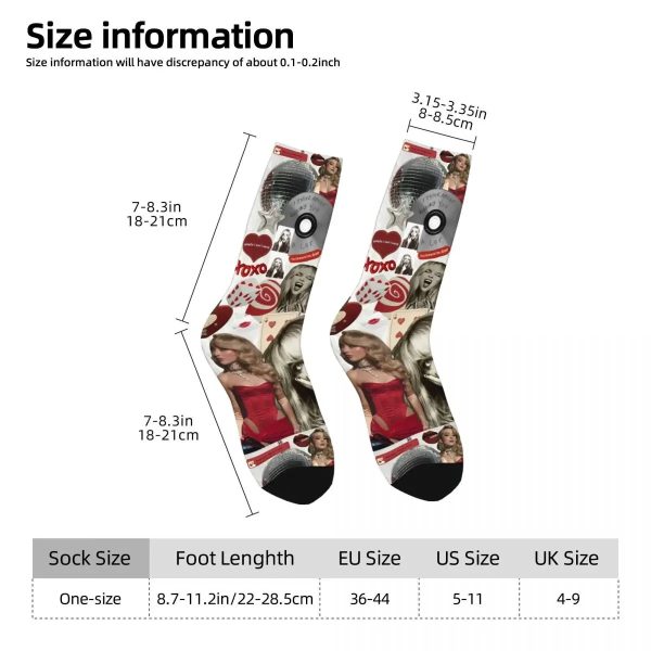 Retro Sabrina Carpenter Tour Socks – Breathable 90s Music Crew Socks for Women & Men