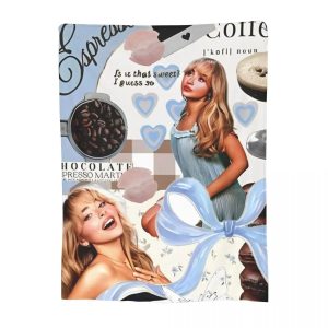 Sabrina Carpenter Espresso Throw Blanket – Soft, Multifunctional Flannel Bedspread for Bedroom, Summer Cozy Throw