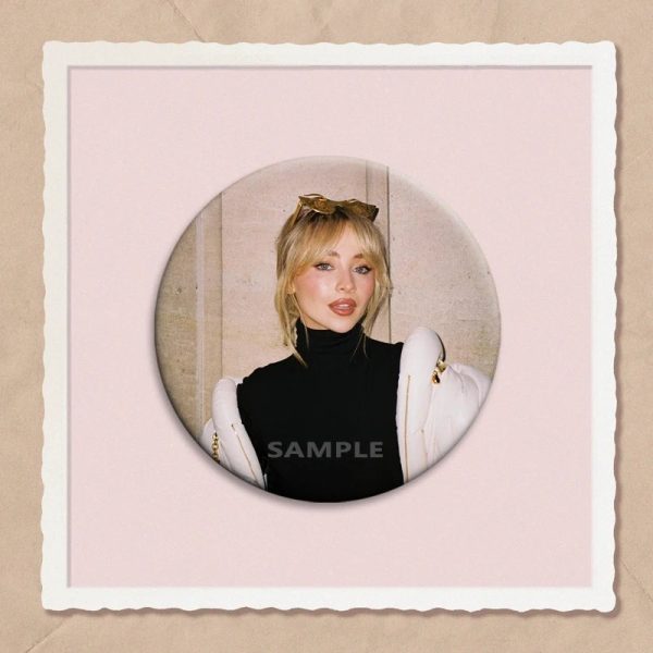 Sabrina Carpenter character pins tinplate badge, perfect for fans, clothes, bags, hats, and DIY decoration