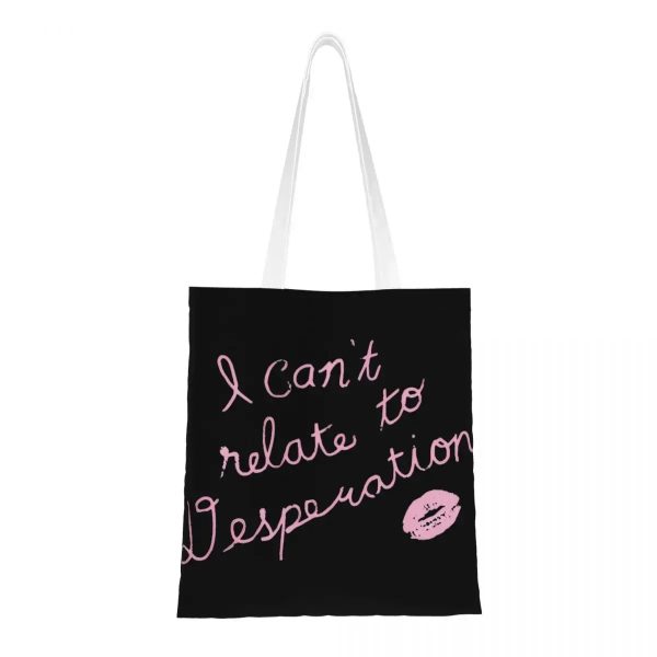 I Can't Relate To Desperation Eco-Friendly Tote Bag for Women – Large Capacity Sabrina Carpenter Canvas Bag