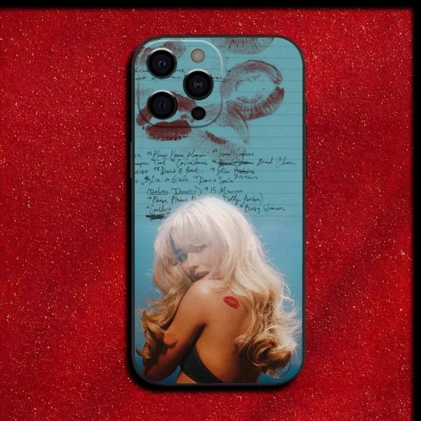 Sabrina Carpenter Soft Black iPhone Case for iPhone 16, 15, 14, 13, 12, 11, Pro, Max, Mini