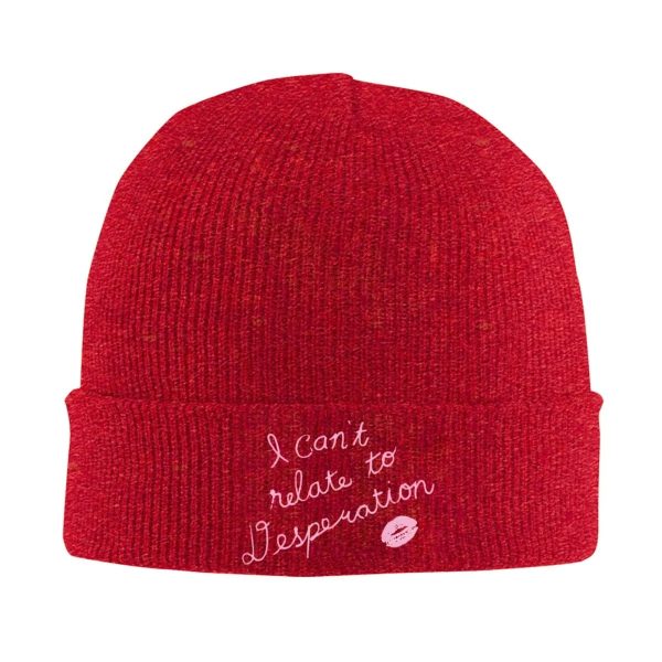 Sabrina Carpenter Knitted Beanie - I Can't Relate To Desperation, Unisex Winter Hat