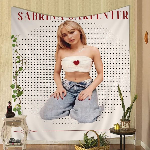 Sabrina Carpenter Large Wall Tapestry for Music Fans – Sci-Fi Art Decor