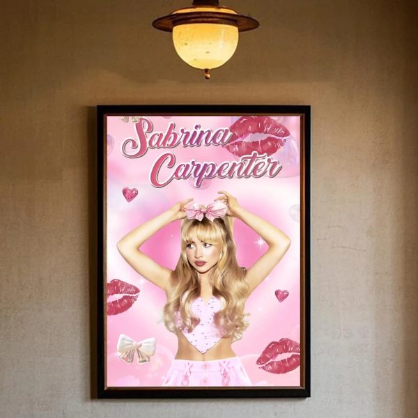 High-quality Sabrina Carpenter poster, modern aesthetic wall art, waterproof, for bedroom and living room decor