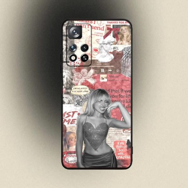 Sabrina Carpenter Short n Sweet Phone Case – Soft Black Cover for Samsung Galaxy A20, A21s, A22, A31, A32, A52, A53, A72, A73, A80, A91