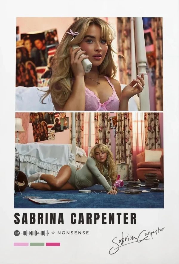 Sabrina Carpenter music canvas wall art prints for living room decor
