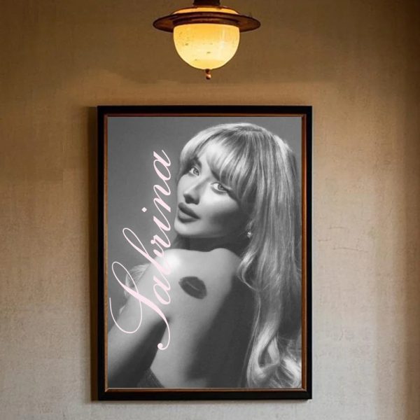 Modern Sabrina Carpenter wall poster, HD print, waterproof, aesthetic room decoration for music fans