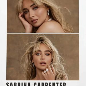 Sabrina Carpenter portrait canvas wall art for living room decor