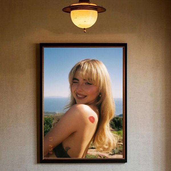 High-quality Sabrina Carpenter poster, modern aesthetic wall art, waterproof, for bedroom and living room decor