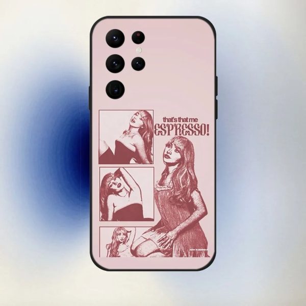 Sabrina Carpenter Phone Case for Samsung S24, S23, S22 Ultra – Black Soft, Stylish Music Fan Cover
