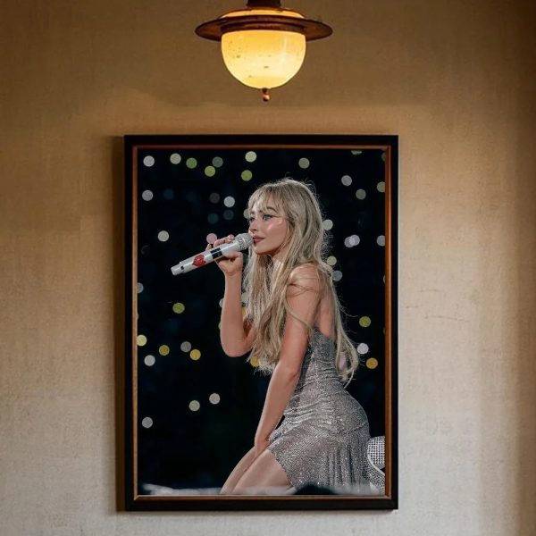 High-quality Sabrina Carpenter poster, modern aesthetic wall art, waterproof, for bedroom and living room decor