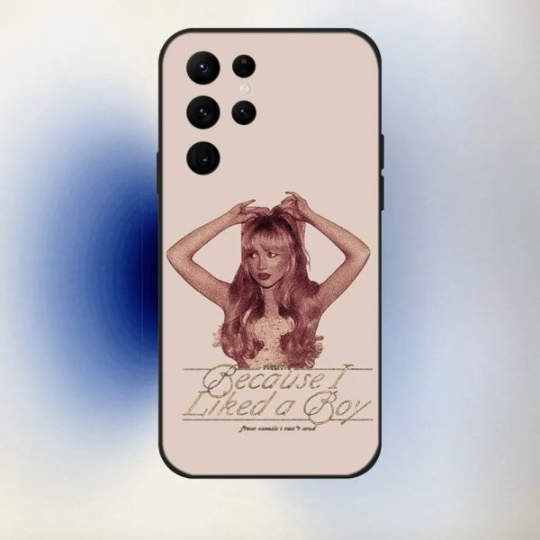 Sabrina Carpenter Phone Case for Samsung S24, S23, S22 Ultra – Black Soft, Stylish Music Fan Cover