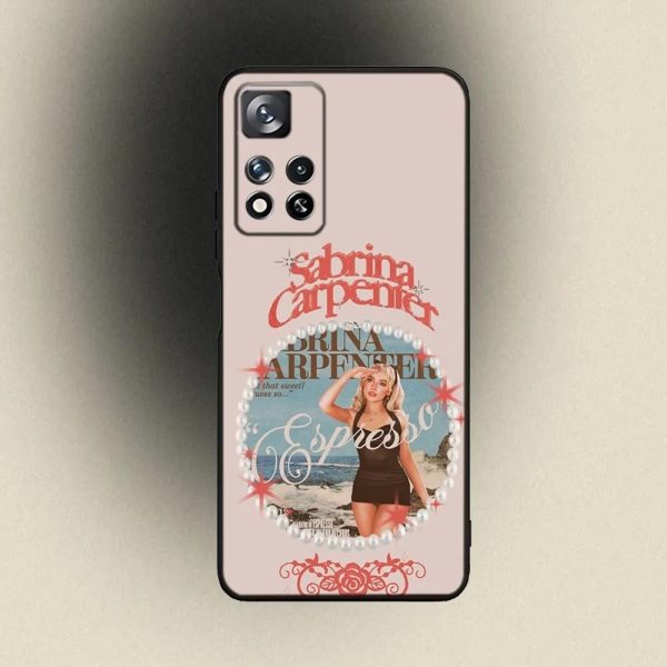 Sabrina Carpenter Espresso Phone Case for Samsung Galaxy, Soft Black Cover, Music Lover Gift