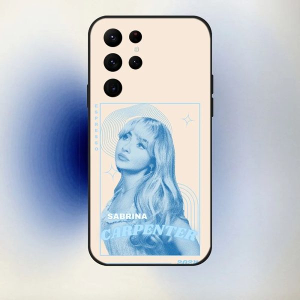 Sabrina Carpenter Phone Case for Samsung S24, S23, S22 Ultra – Black Soft, Stylish Music Fan Cover