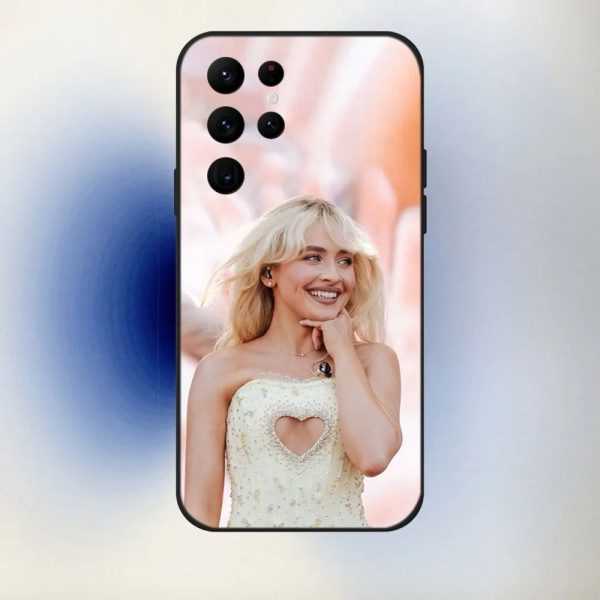 Sabrina Carpenter Phone Case for Samsung S24, S23, S22 Ultra – Black Soft, Stylish Music Fan Cover